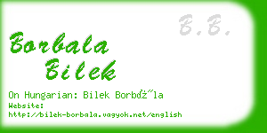 borbala bilek business card